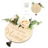 Farmhouse Sign Number Ornament Wooden Hanging Welcome Household Plaque Round Pendant