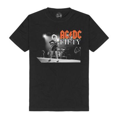 AC/DC Unisex-Erwachsene On Stage Fifty T-Shirt mit Rückenaufdruck