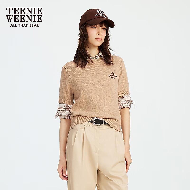 Teenie Weenie Women's Alpaca Blend Short Sleeve Knit Top