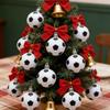 12Pcs Christmas Soccer Ball Ornaments Tree Party Favors Hanging