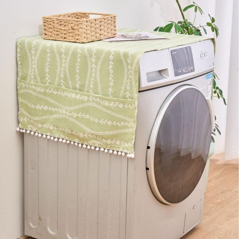 Polyester Cotton Dustproof Cover Cloth Washing Machine Refrigerator Microwave Oven Protective Cover,Home Decoration Cover Cloth