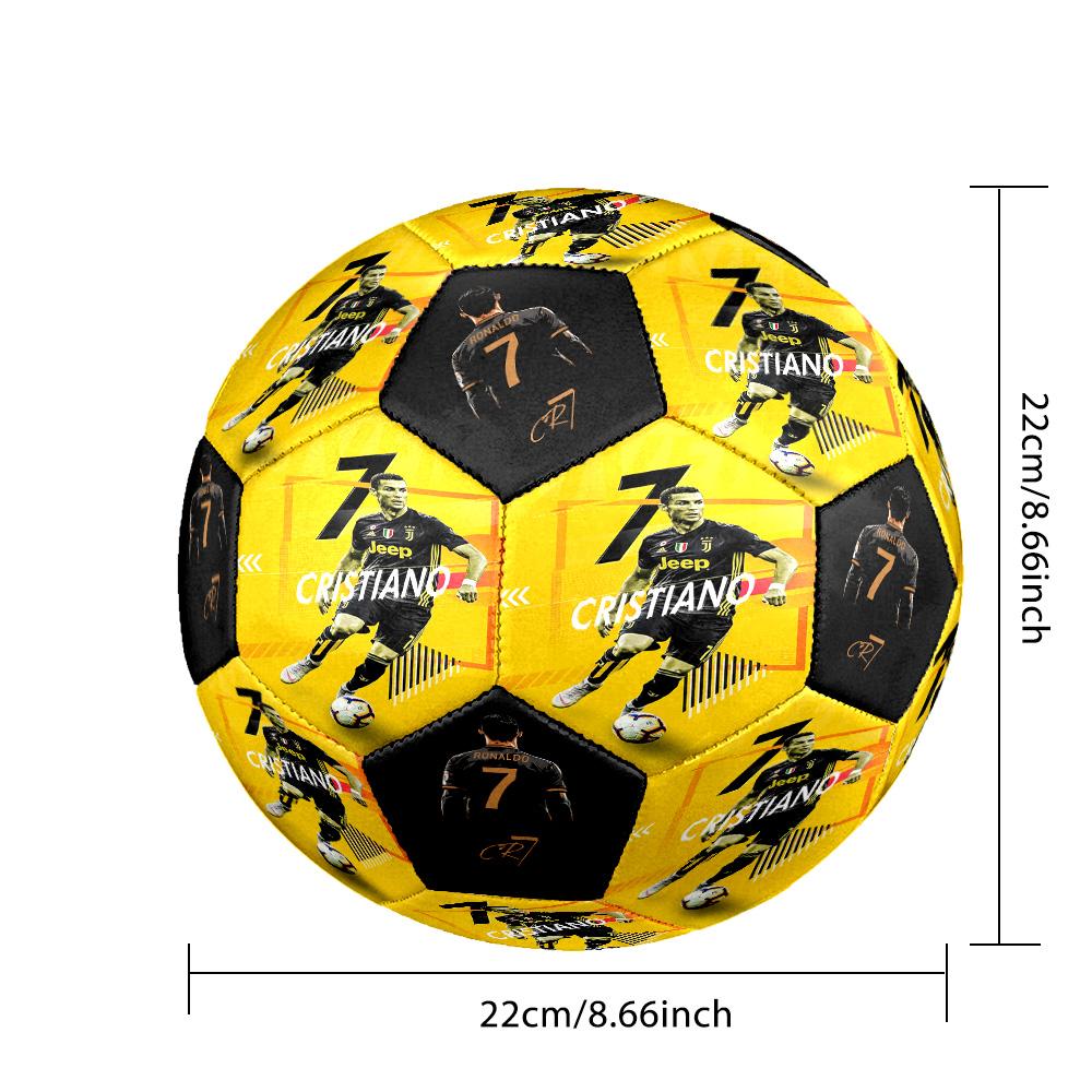 Ronaldo's Cr7 Football Legend Size 5 Football Machine Sewn Indoor/Outdoor Training and Matches Unique Gift for Soccer Lovers