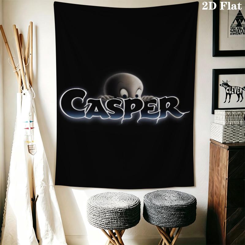 Casper Wall Tapestry Aesthetic Wall Hanging Printed Fabric Blanket Decorative Tapestries for Bedroom Living Room Home Decor