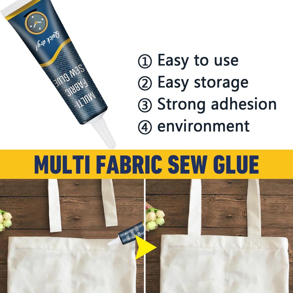 JUE-FISH Fabric Repair Glue for Clothes, Printing, Insoles, Jeans, and Ripped Fabric.