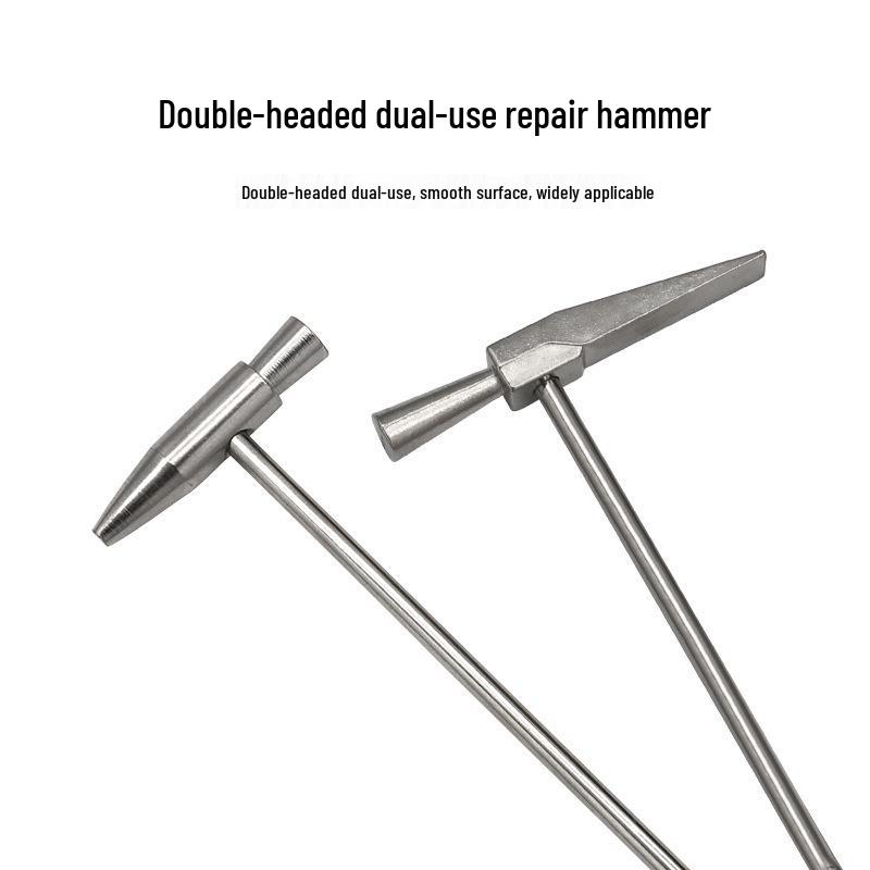 Compact Dual-Headed Clavichord Tuning and Repair Hammer Ornament