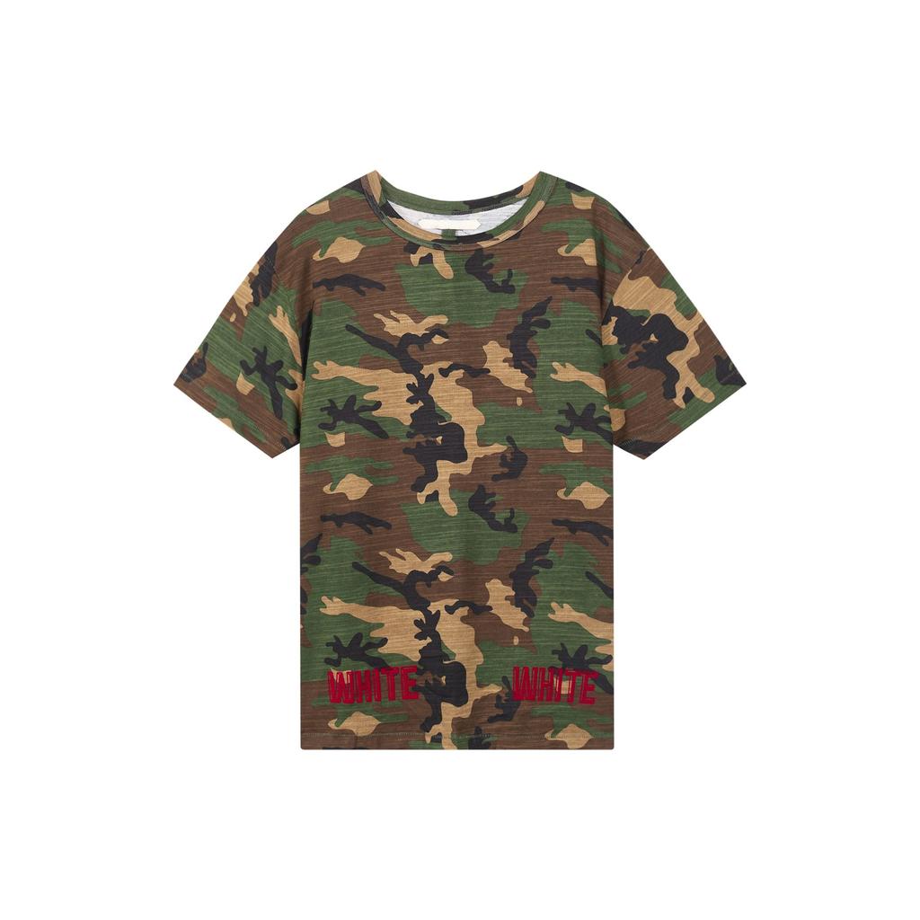 OFF WHITE T Shirt Men's Green Camouflage OMAA001F150580189920
