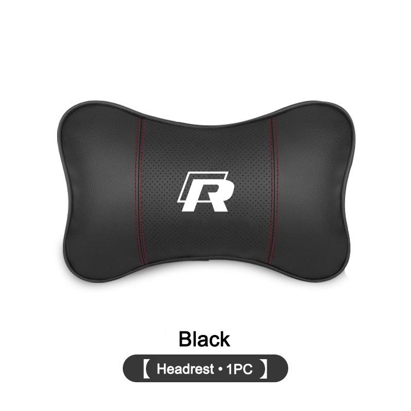 Car Emblems Seat Headrest Neck Pillow Valve Caps For Volkswagen VW Rline R Passat GOLF 6 7 8 GTI POLO Touareg Jetta HVXS-A304