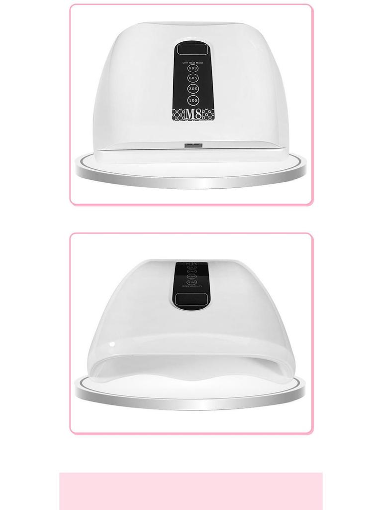 96W Red Light Nail Lamp with Double Hand Sensor - Fast Dry Gel Polish Phototherapy Machine for Salon Use, Painless & No Blackening.
