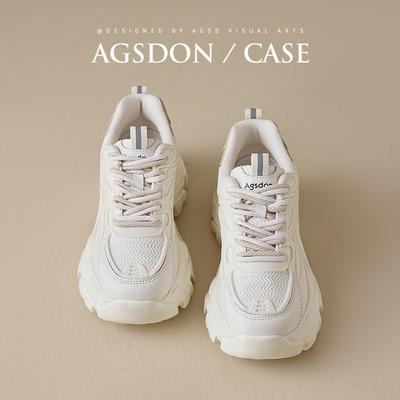 Augustine Platform Dad Shoes Women's 2025 New Summer Casual Sports Shoes Lightweight and Small Running Shoes