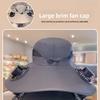 Quick Dry Bucket Hat with Solar Powered Fan USB Rechargeable Sun Hat for Outdoor Hiking Camping Fishing Large Size