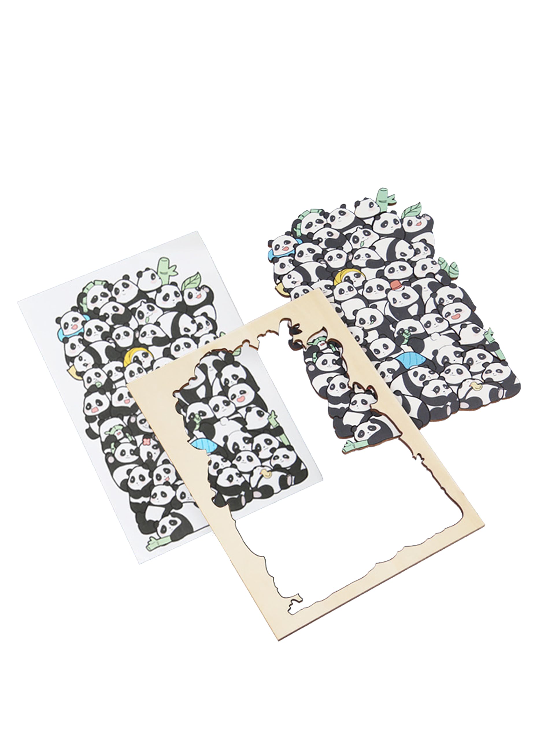 

AAGWW Puzzle Toy, Small Animals, Wooden, Training Idea, Kids Toy, Gift (Panda Head)