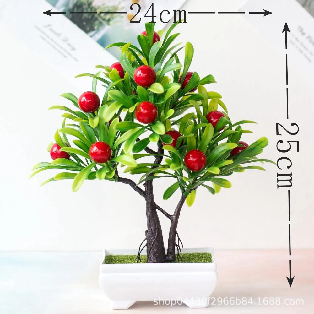 Artificial Plants Bonsai Small Fruit Tree Potted Bonsai Simulation Decor Artificial Ornaments Artificial Plant Bonsai Home Decor