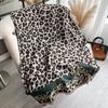 Luxury Leopard Winter Cashmere Scarf Women Design Warm Pashmina Shawl Wraps Bandana Female Thick Blanket Soft Bufanda Foulard