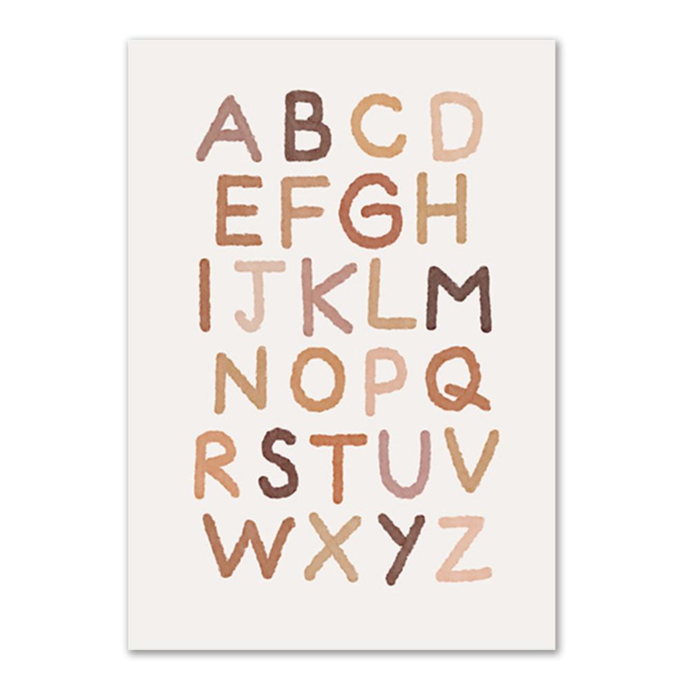 

Детская комната в стиле бохо, настенный художественный постер с принтом солнца, радуги, ABC, медведя, холст, картины, украшения, детские настенные картины для спальни, украшение искусства 21x30cm No Frame