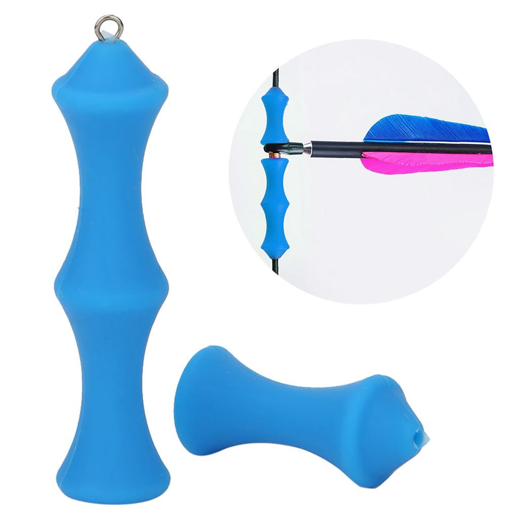 Set of Silicone Bowstring Finger Saver For Archery Hunting String Finger Guards(blue)