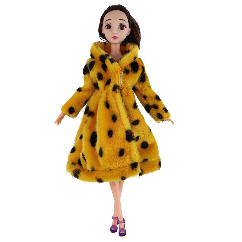 Long Coat Winter Warm Clothes Dress for 30cm Barbie Doll Accessories Kids Toy Girls Gift