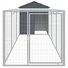 VidaXL Chicken Coop with Run Anthracite 117x405x123 Cm Galvanized Steel 3189069