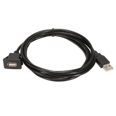 Prodlužovací kabel USB 2.0 do auta, vestavěná instalace, vodotěsný PVC prodlužovací kabel na palubní desku auta