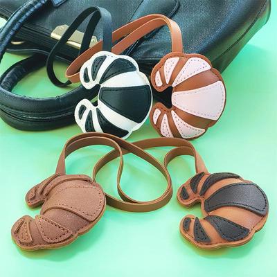 Creative Croissant Leather PU Keychain Pendant