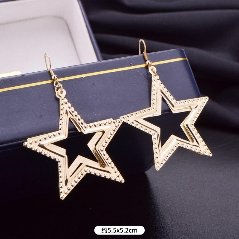 Fashion exaggerated niche temperament fringed earrings retro personality versatile sequined earrings women's long ear jewelry