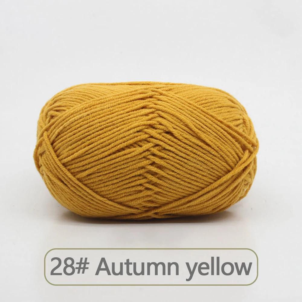 1pc 50g Soft Wool Milk Cotton Yarn Crochet Anti-Pilling Hand Knitting Thread For Cardigan Scarf Hat Baby Sweater Doll Supplies