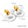 Yori 2025 New Gold Silver Mix Color Geometric Stainless Steel Earrings Waterproof and Hypoallergenic Summer Party Jewelry