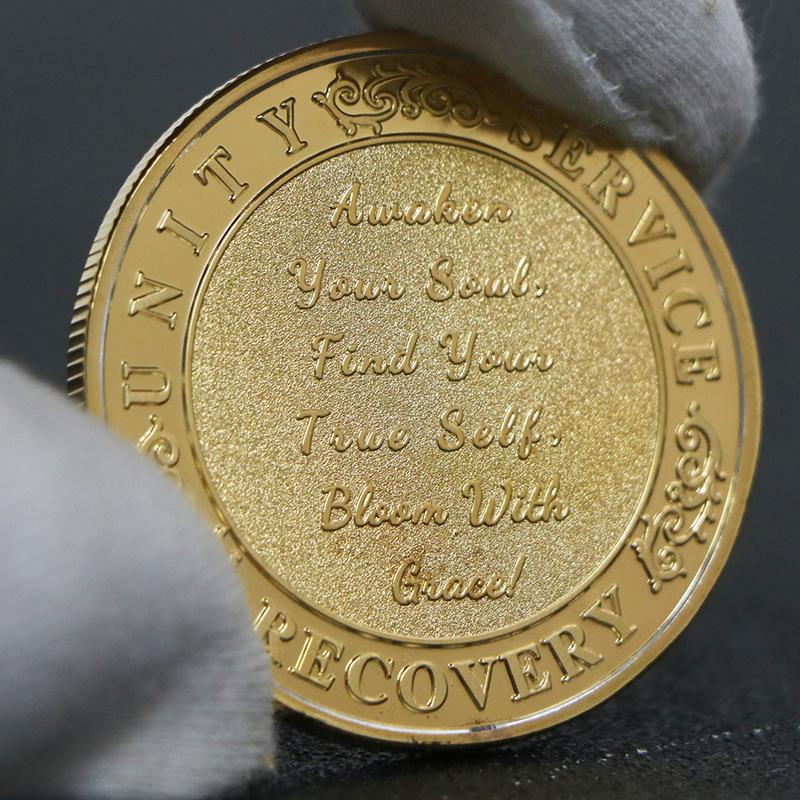 Pink Lady Rose Love Commemorative Coin, Valentine's Day Gift, Gold and Silver Plated, Commemorative Medal, Coin, Christmas gift, Stocking stuffers