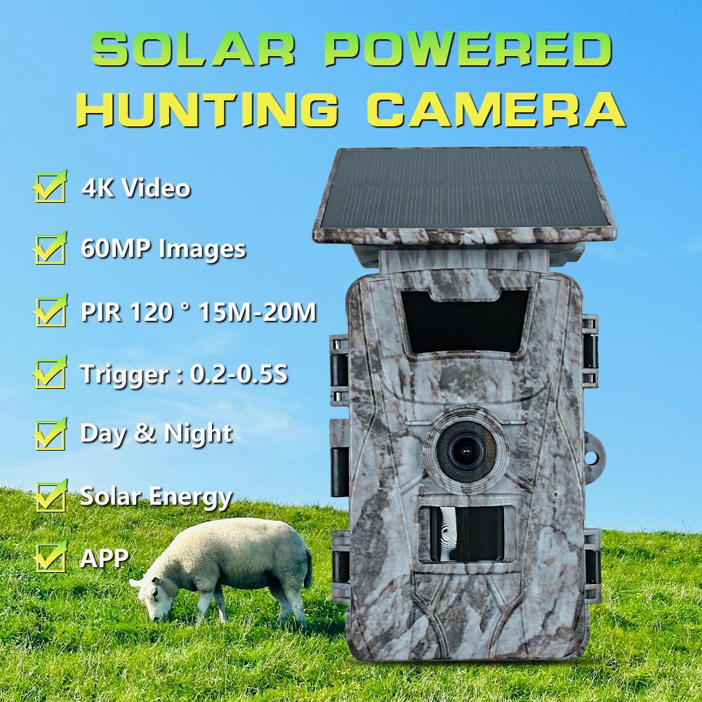 Solar-Powered HD WiFi Hunting Camera: Waterproof, Infrared, Motion Detection.