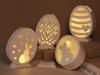 Egg Rabbit Gypsum Silicone Mold Hollow Easter Egg LED Night Light Concrete Candle Holder Resin Casting Mold Home Craft Ornaments