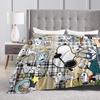 Snoopys Collage Blanket Cartoon Flannel Funny Warm Throw Blanket for Coverlet Spring Autumn,