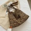 Cloth Leopard Print Shoulder Bag Korean Style Women's Handbag Fashion Canvas Bag  Student