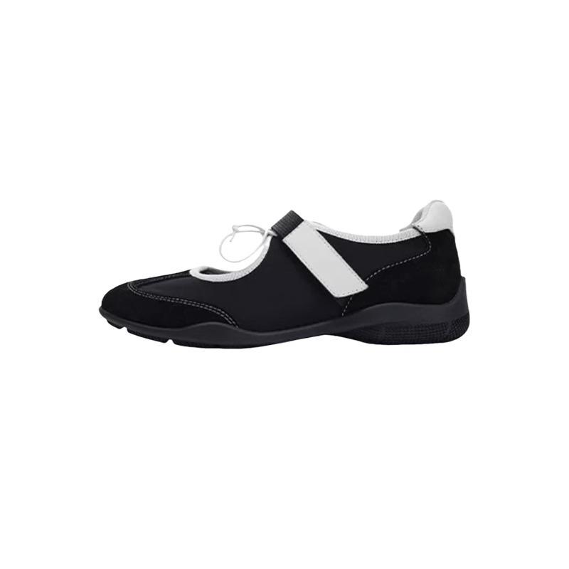 Sportliche Ballerinas Damen Sommer neue Klettverschluss flache Mary Jane Schuhe Damen lässige weichsohlige Einzelne Schuhe