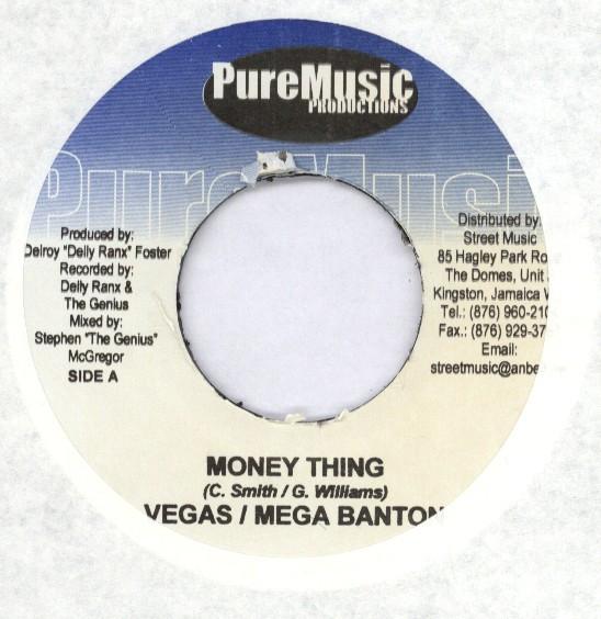 

7inch Record MR. VEGAS / MEGA BANTON / CALICO - Money Thing / Man A Gangsta NONE Pure Music Prod Jamaica Reggae, Ska & Dub Used