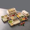 ShouHe Biodegradable Disposable Compartment Lunch Boxes & Lids