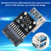 19PIN to 2-Port USB 3.0 Adapter Converter Black ABS Computer Equipment Accessories