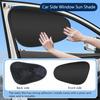 2-Pack Car Side Window Sun Shade | Black Gel Electrostatic UV Protection Sunshade | Universal Fit 99% Vehicles | Foldable Car Shades