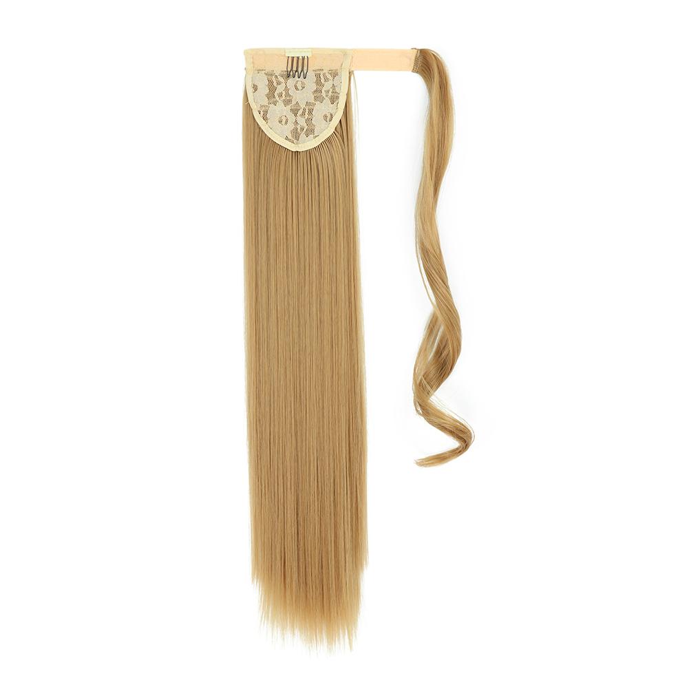 MISS WIG Women's Silky Straight Synthetic Clip In Drawstring Ponytail Hairpieces for Women Hair Extension