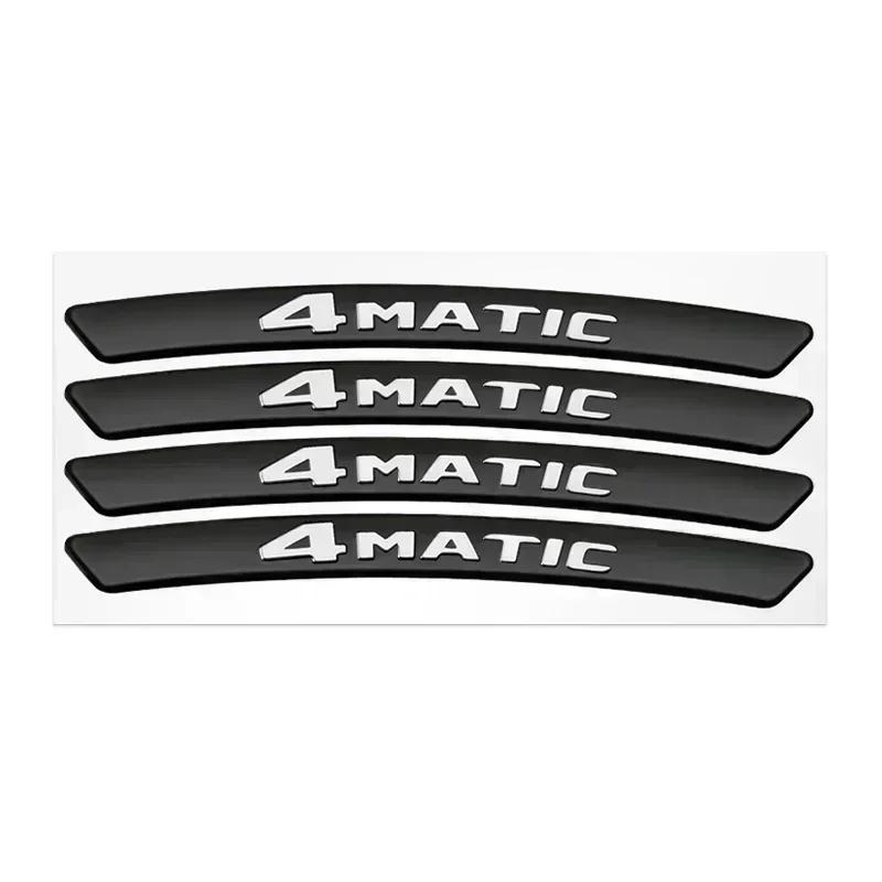 4Pcs Aluminium Car Emblem Wheel Hub Rim Badge Stickers Decals For Mercedes Benz AMG W212 W204 W211W168 W213 W210 W124 GLA GLC
