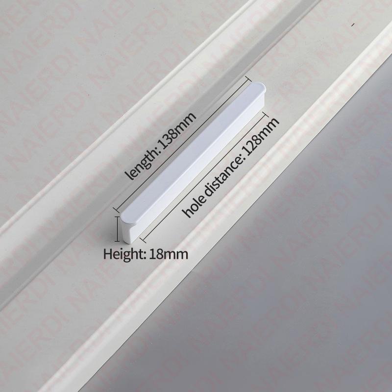 NAIERDI White Long Cabinet Handles Aluminum Alloy 800-1200mm Hidden  Furniture Handle Drawer Knobs Cupboard Pulls