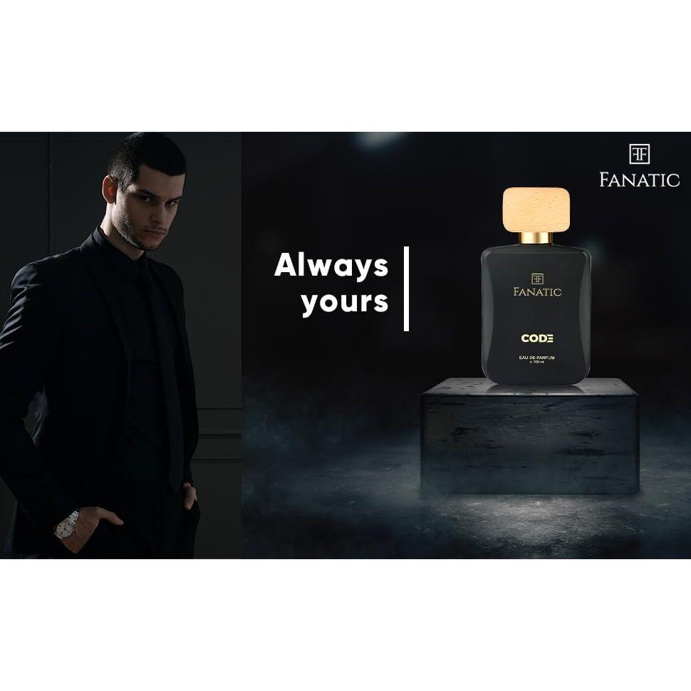 FANATIC Code Perfume, Liquid Eau De Parfum For Men, 100ml - Woody Aromatic