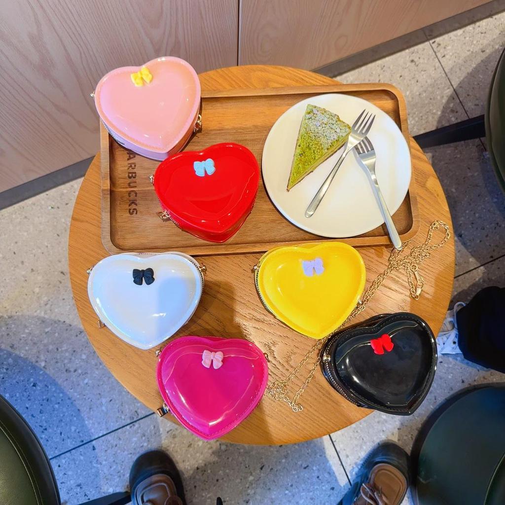 2025 Mini Heart Jelly Coin Purse - Cute, Fashionable Peach Heart Lipstick Bag