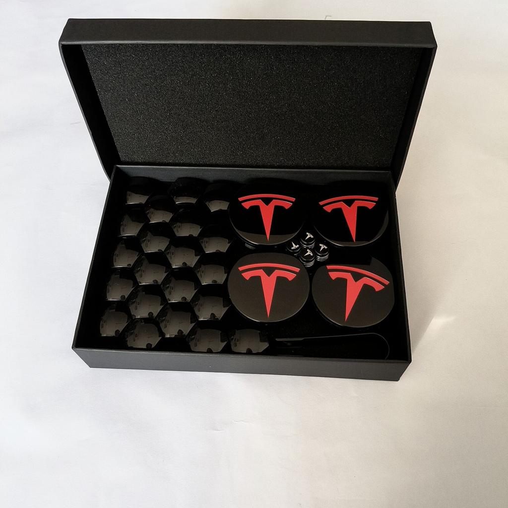 56MM 5Pcs 27PCS 31PCS For Tesla Model3 S/X Y Juniper Wheel Hub Cover Rim Center Cap Decoration Accessories Cybertruck Roadster