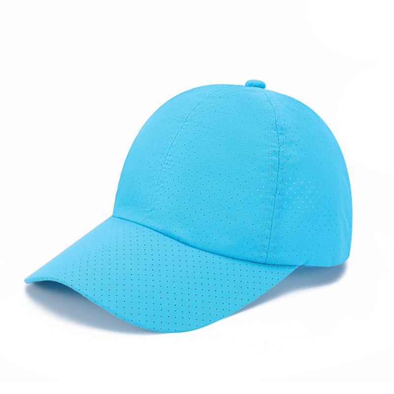Quick-drying baseball cap, sun protection marathon hat, sun hat, travel hat, peaked cap, quick-drying and breathable adult 58cm (adjustable) небесно-голубой
