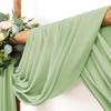 Chiffon Lawn Outdoor Sheer Drapes for Wedding & Festival Archway Decoration