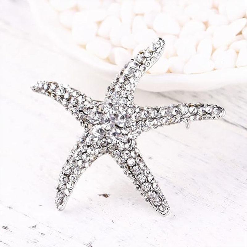 Fashion Starfish Brooch Pin Pendant Brooches for Women