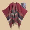 Small Rhombus Lady Retro Travel Shooting Cape Shawl Atmosphere Scarf Hot Sale