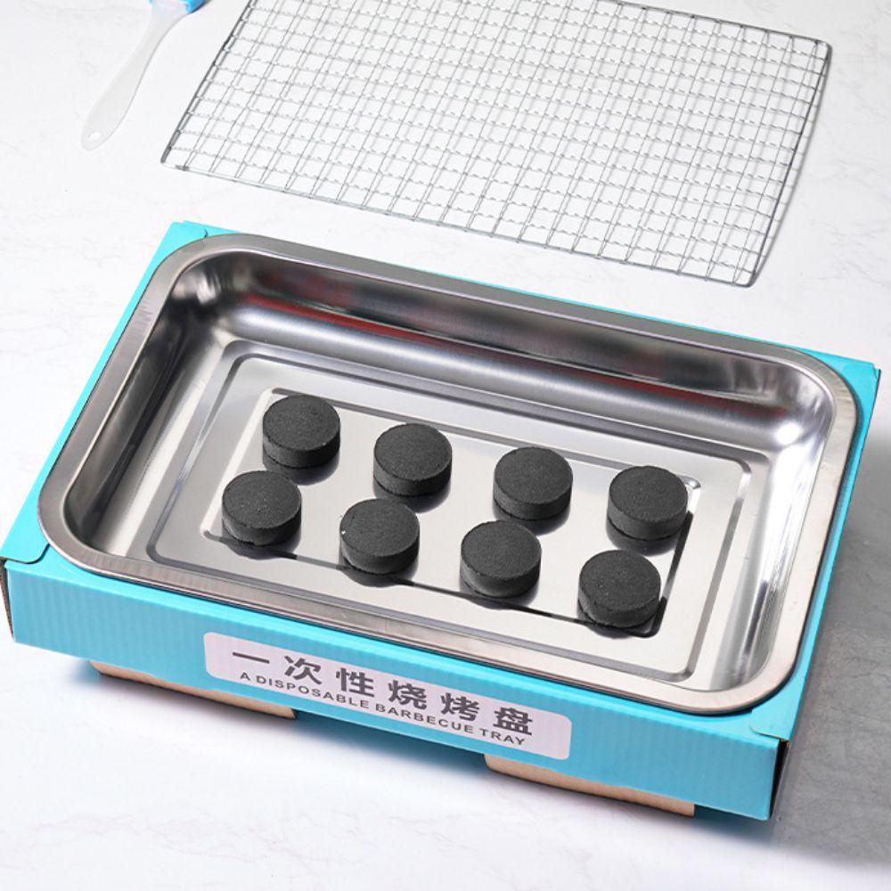 Smokeless Charcoal Grill Rectangular Barbecue Stove Portable BBQ Grill  Outdoor