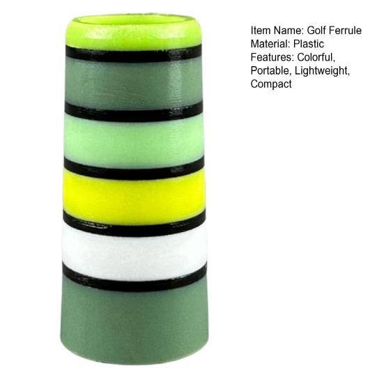 Golf Iron Ferrules Colorful Multi-Ring Golfing Club Ferrules Sleeve for 0.355Inch Taper Tip Iron Wedge