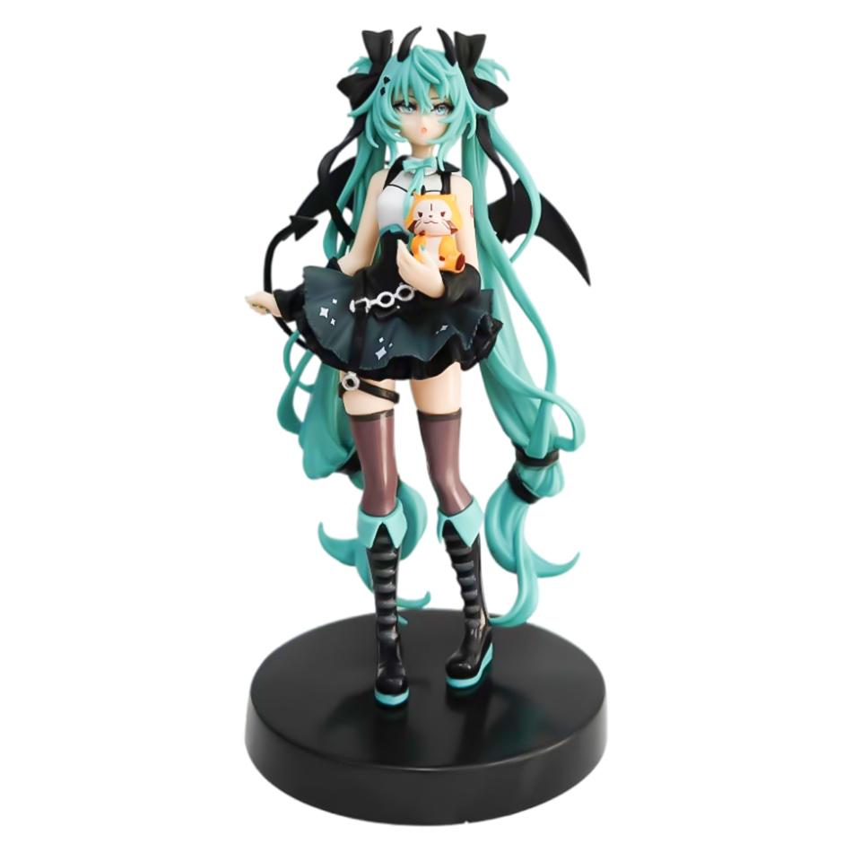 

Anime Figurine 19cm Little Devil Hatsune Miku Xiaoyuan Bear Cute Action Model Pvc Toy Collection Desktop Accessories Gift
