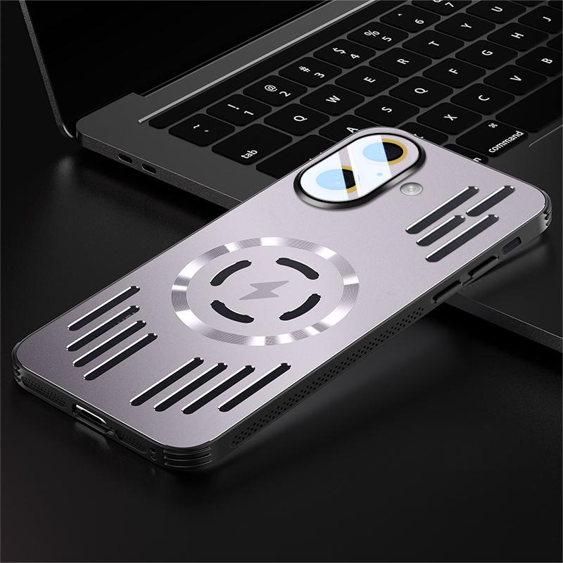 

Жесткий Металлический Чехол для Рассеивания Тепла с Магнитной Беспроводной Зарядкой Для iPhone 16 15 Pro Max Plus 16E 16Pro Крутой Защитный Чехол-Накладка For iPhone 16E